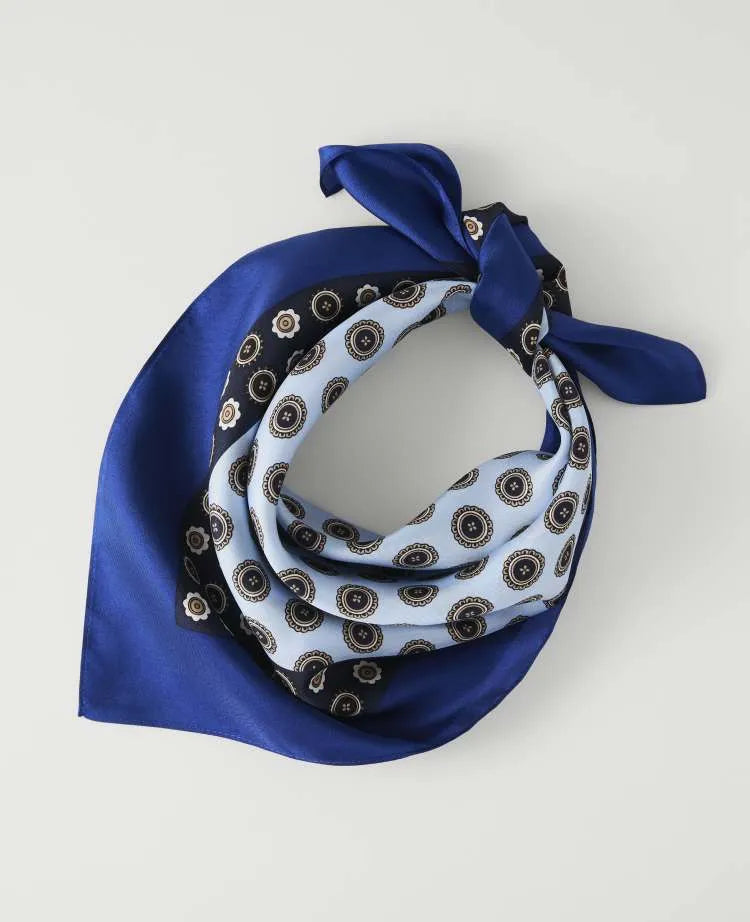Geo Print Silk Scarf
