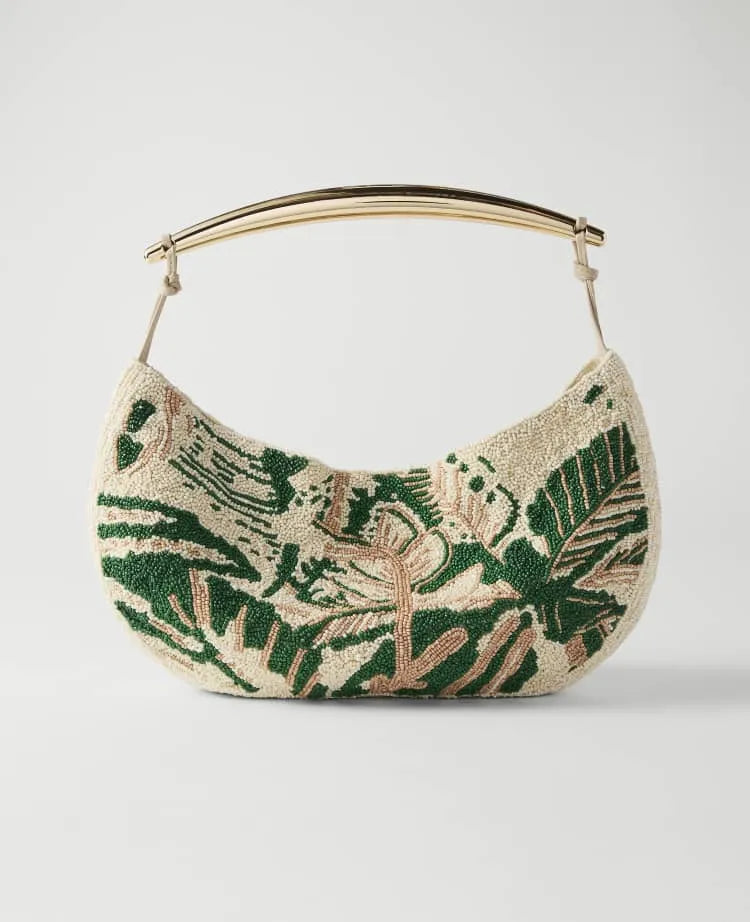 Beaded Hardware Embellished Clutch