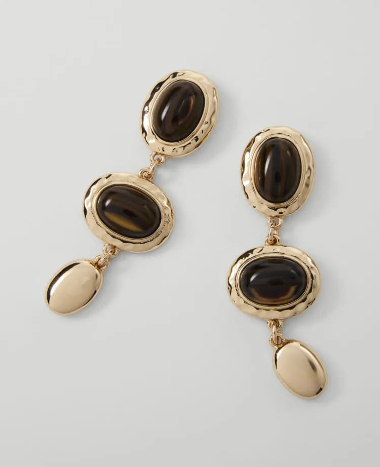 Triple Topaz Drop Earrings