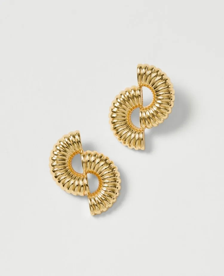 Textured Metal Stud Earrings