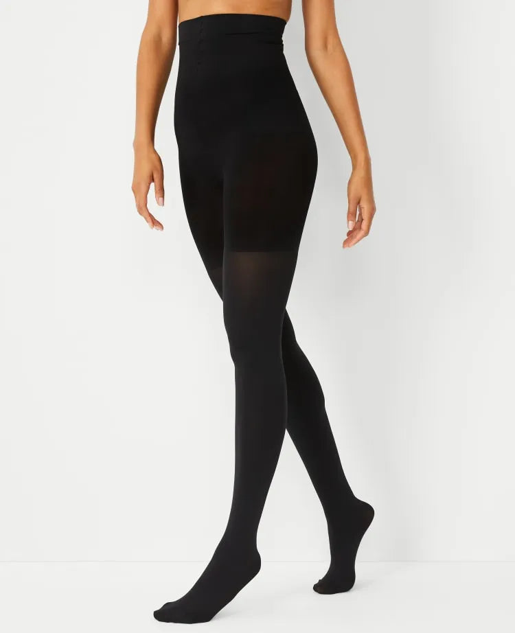 Opaque High Waist Control Top Tights