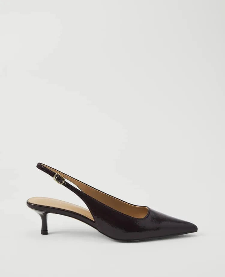 Patent Slingback Pump