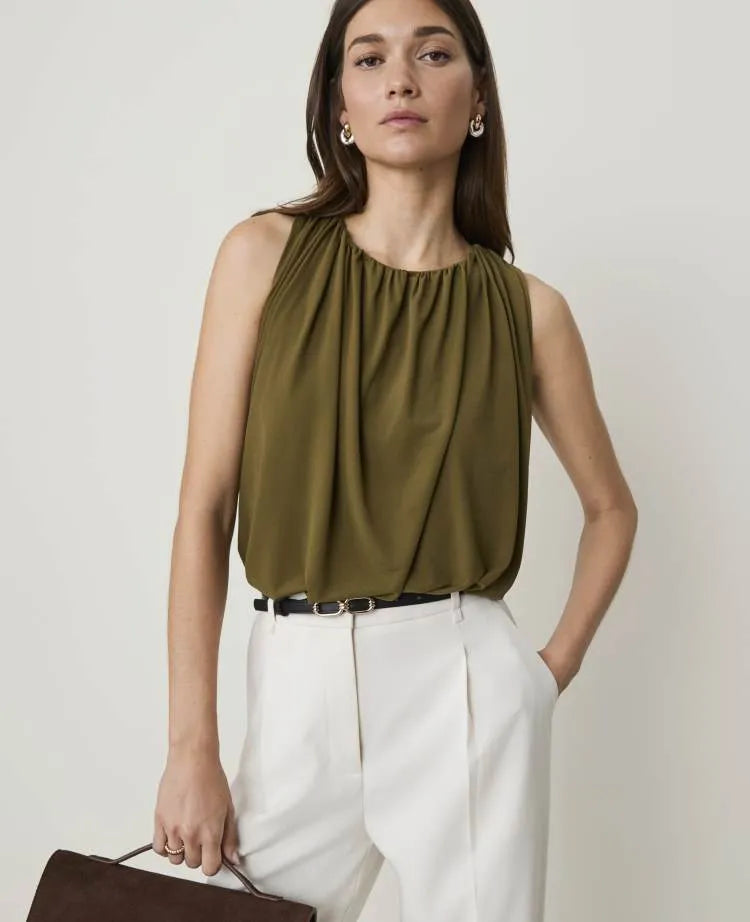 Gathered Bubble Hem Top