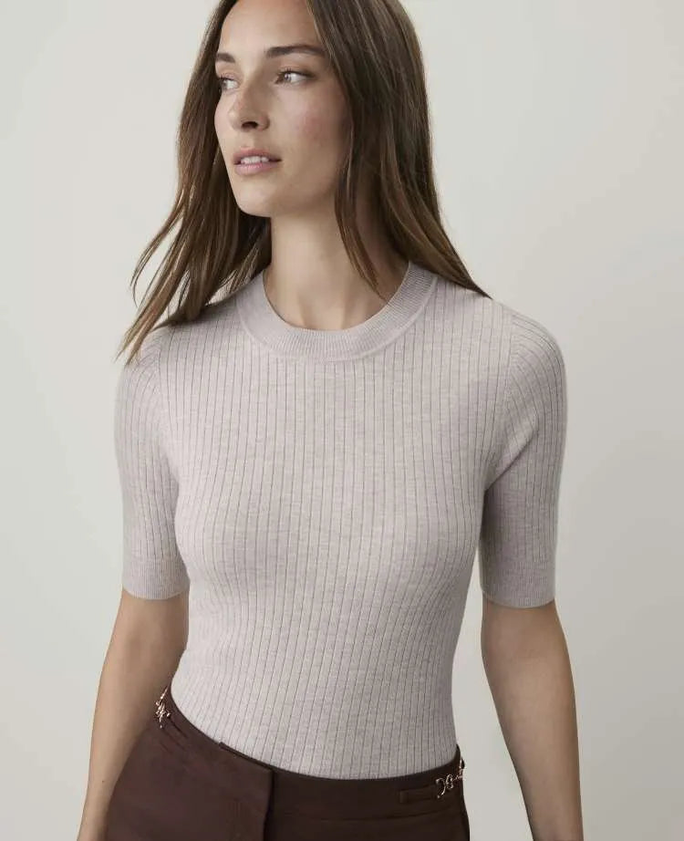 Ribbed Sweater Tee