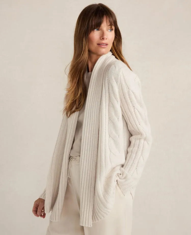 Haven Well Within Cashmere Cable Open Front Cardigan