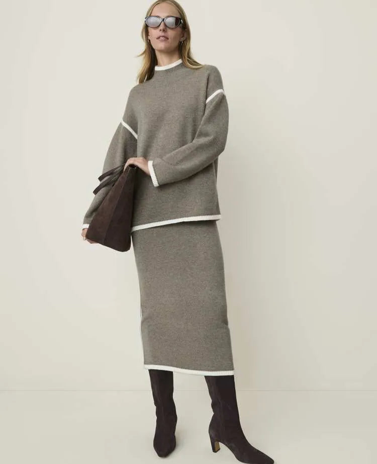 Petite Weekend Midi Sweater Skirt