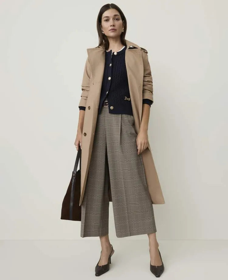 The Plaid Belted Culotte Pant