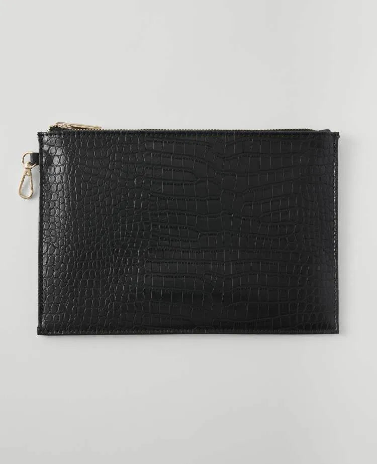 Weekend Croco Clutch