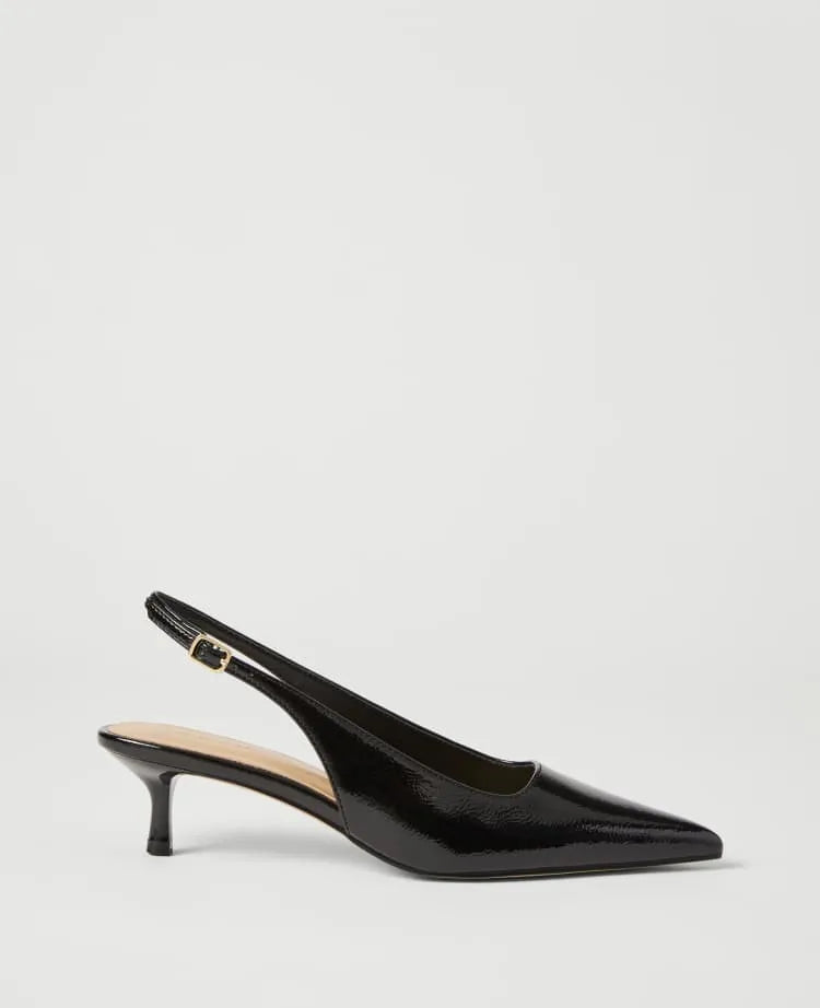 Patent Slingback Pump