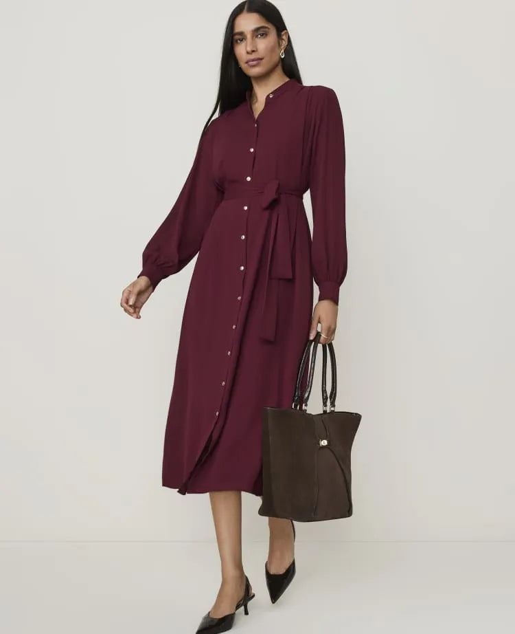 Belted Midi Shirtdress