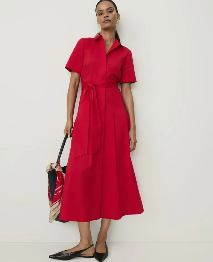 Collared Midi Shirtdress