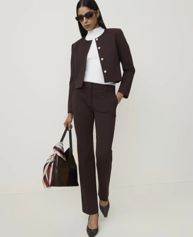 The Petite Straight Pant in Ponte
