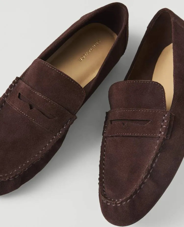 Weekend Gathered Suede Loafer