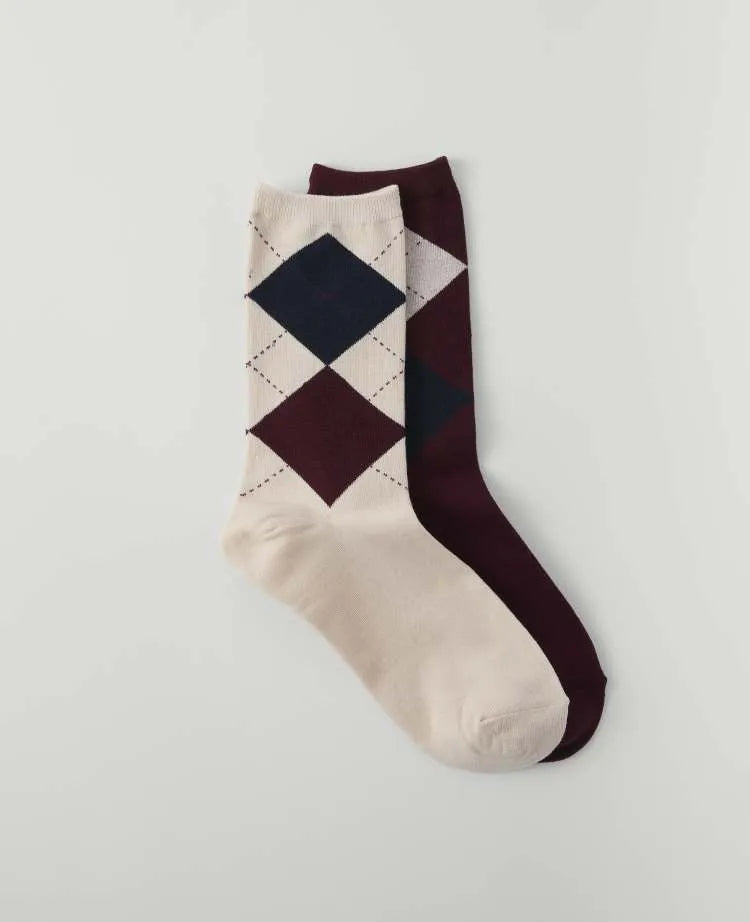 Argyle Crew Sock Set