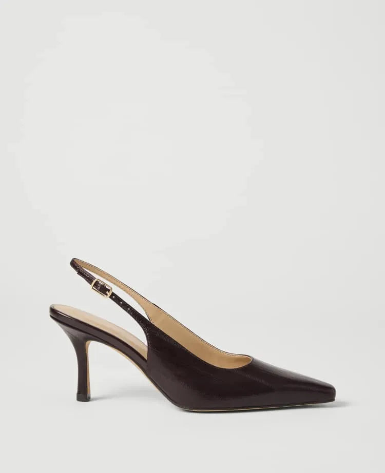 Textured Slingback Pump