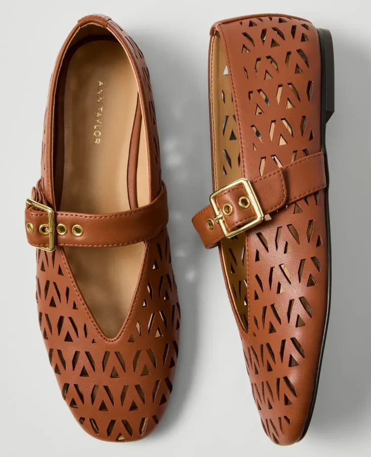 Weekend Leather Mary Jane Ballet Flat