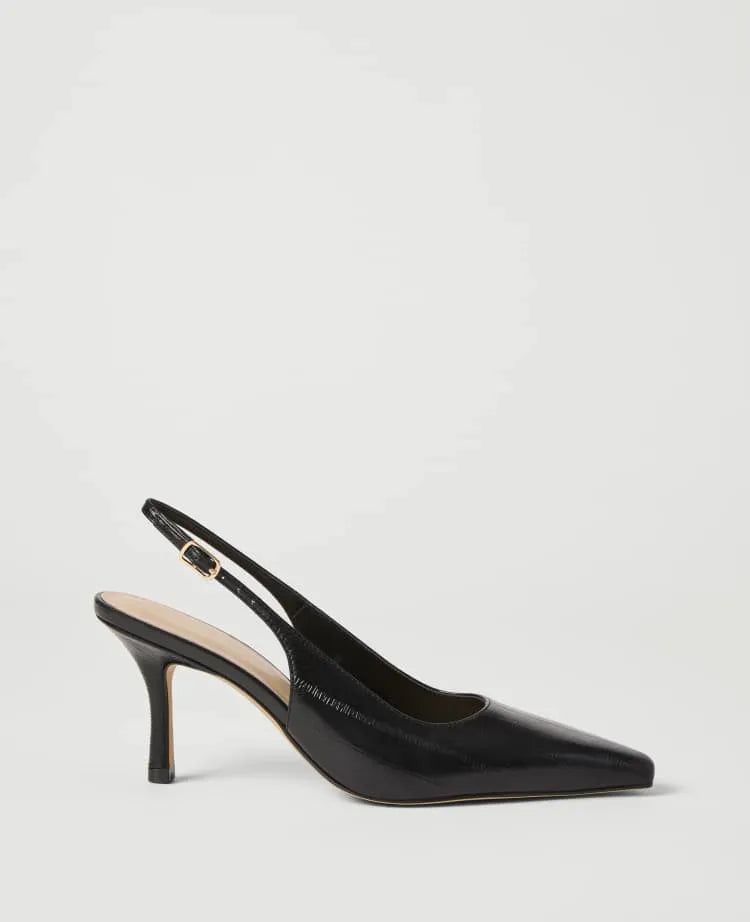 Textured Slingback Pump