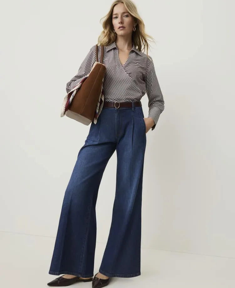 The Petite Pleated Palazzo Jean
