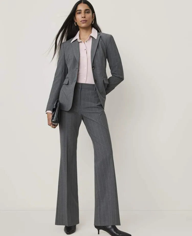 The Petite Pinstripe High Rise Trouser