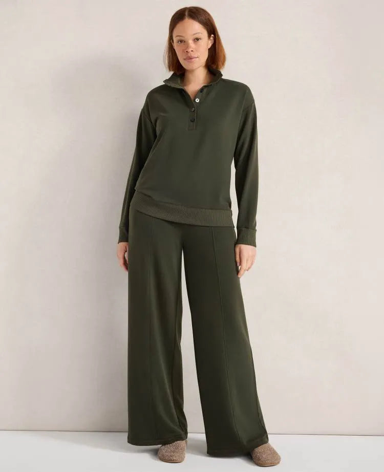 Haven Well Within  Fleece Pintuck Wide Leg Pants
