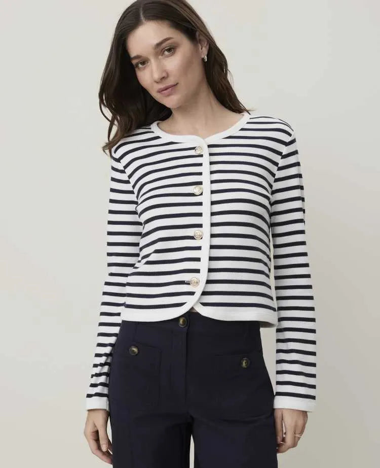 Weekend Striped Knit Jacket