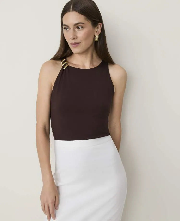 Hardware Embellished Tank Top