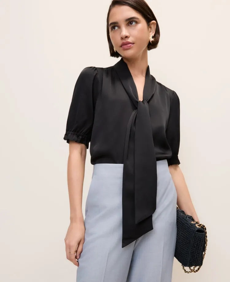 Satin Bow Blouse