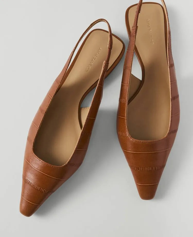 Leather Slingback Flat