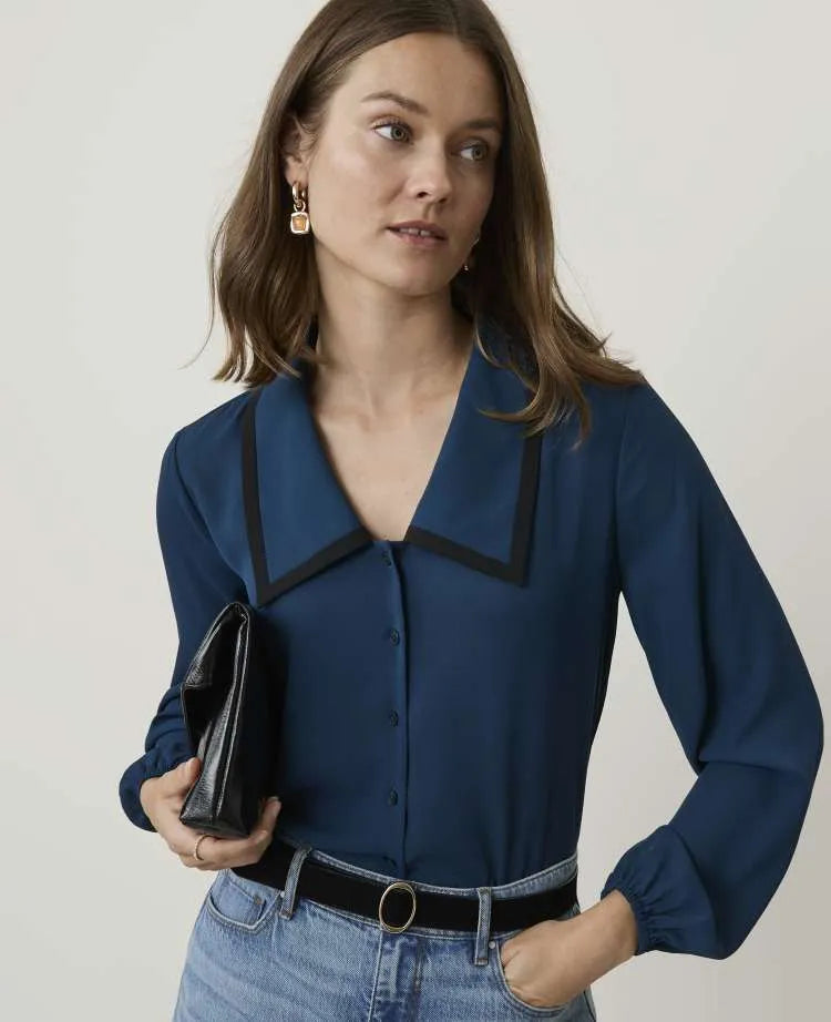 Petite Blouson Sleeve Blouse