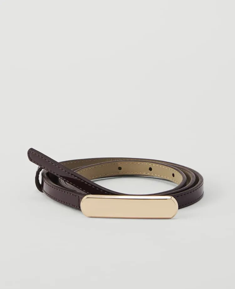 Skinny Patent Belt