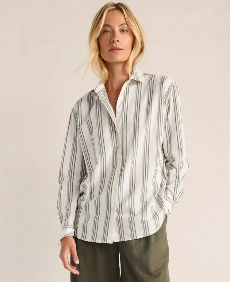 Haven Well Within The Daily Shirt in Organic Cotton Poplin Yarndye Stripe