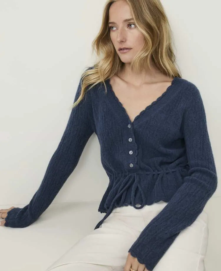 Weekend Pointelle Tie Waist Top