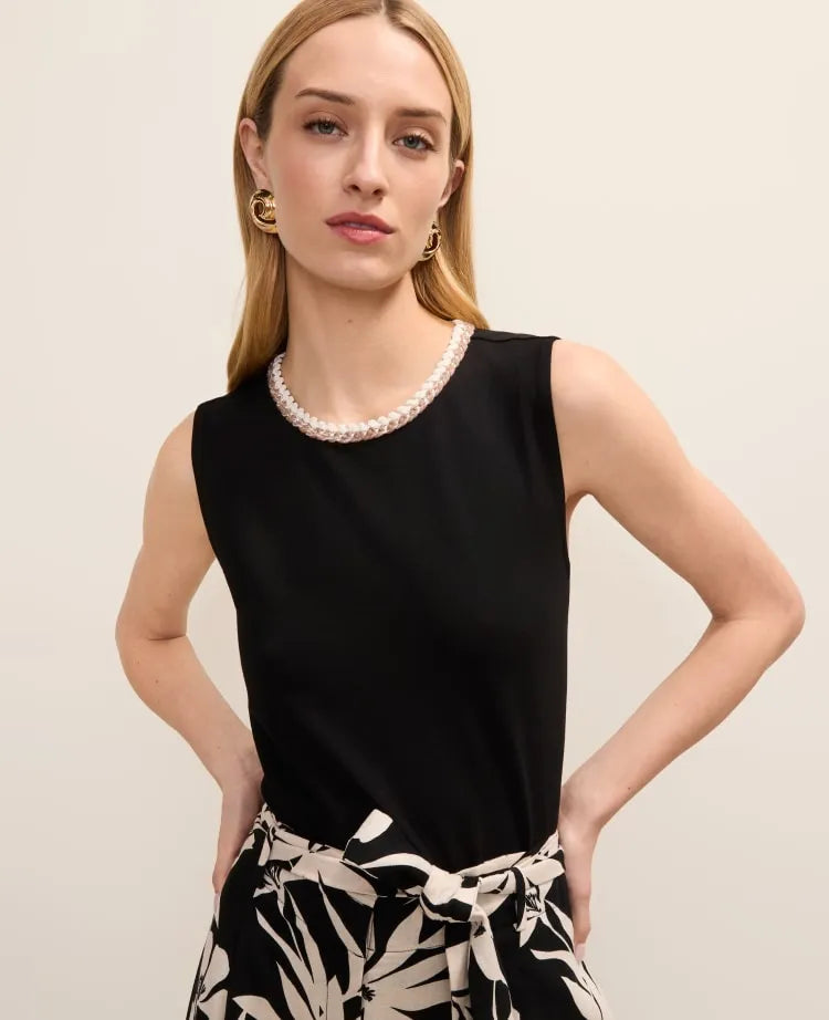Braid Trim Top in Ponte