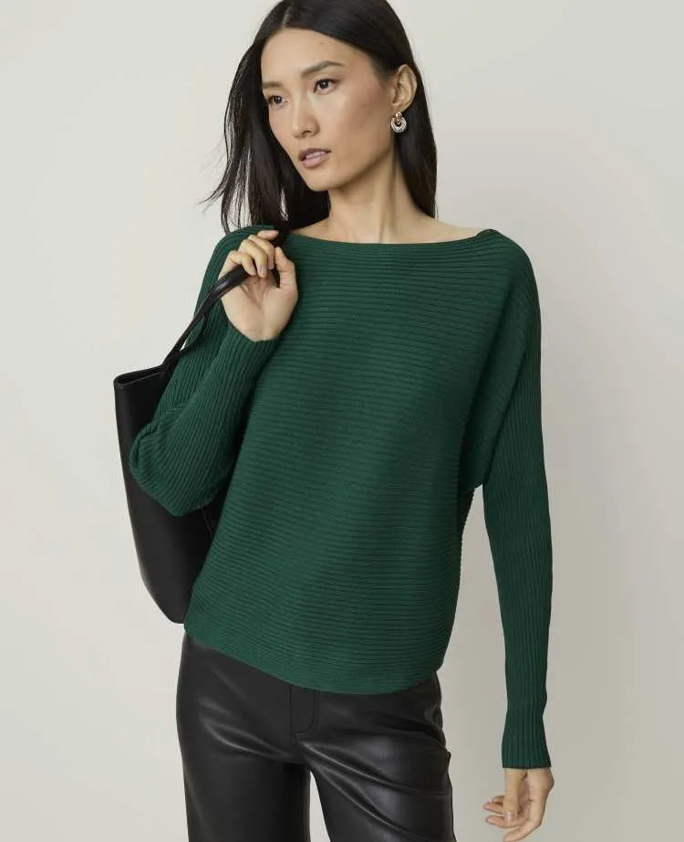 Ribbed Boatneck Sweater