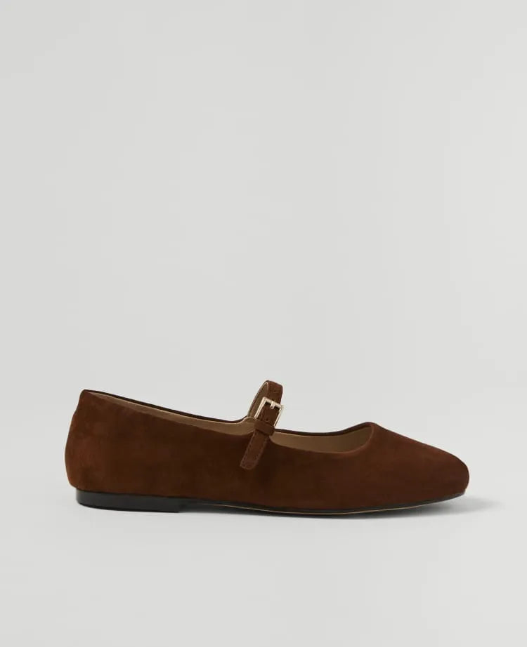Weekend Suede Mary Jane Flat