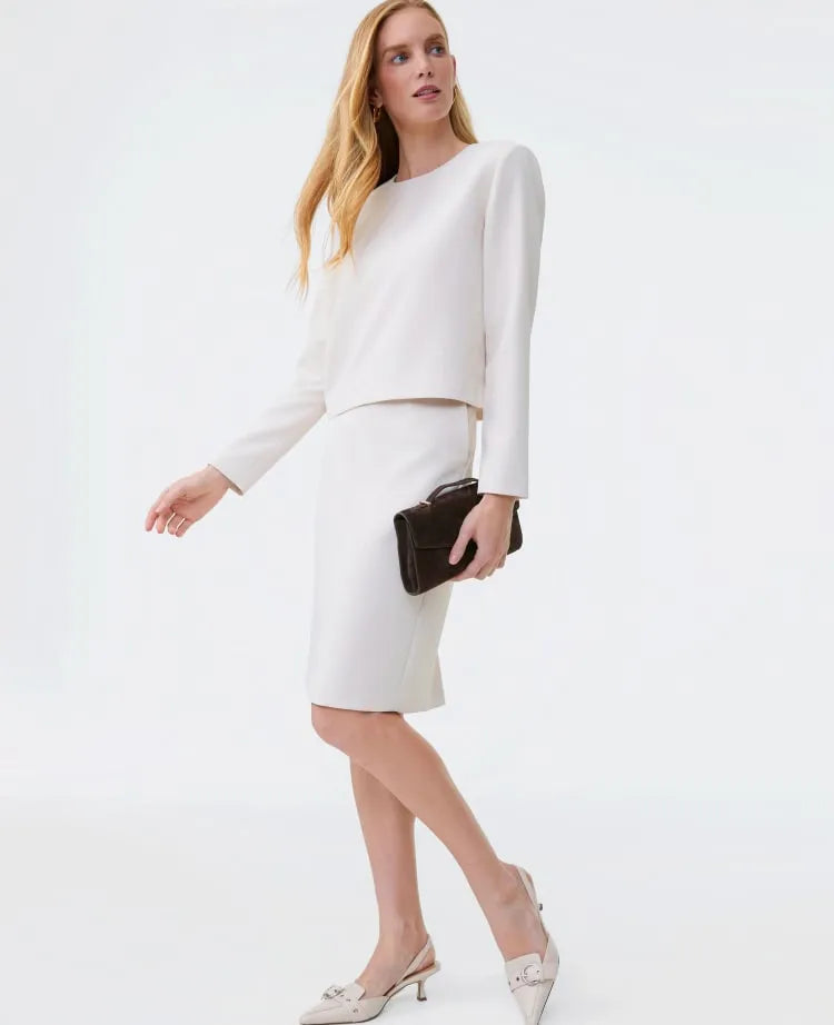 The Pocket Midi Skirt in Fluid Crepe