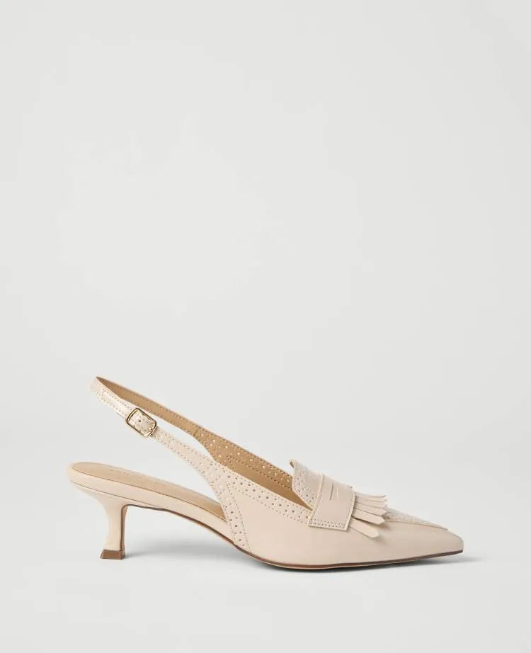 Perforated Kiltie Slingback Pump