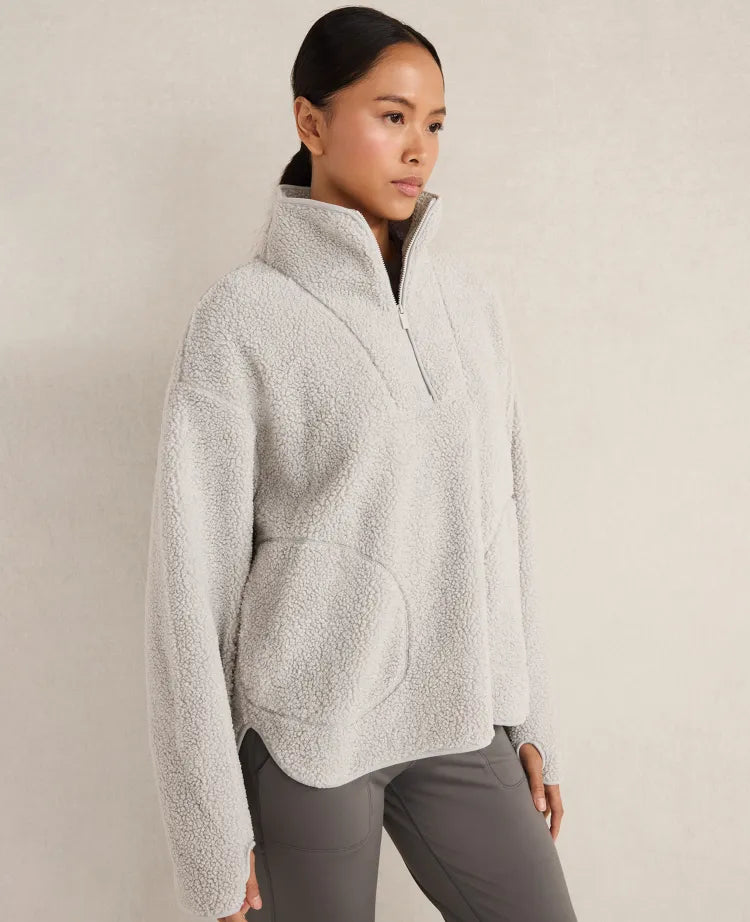 Haven Well Within Sherpa Half-Zip Mock Neck Pullover
