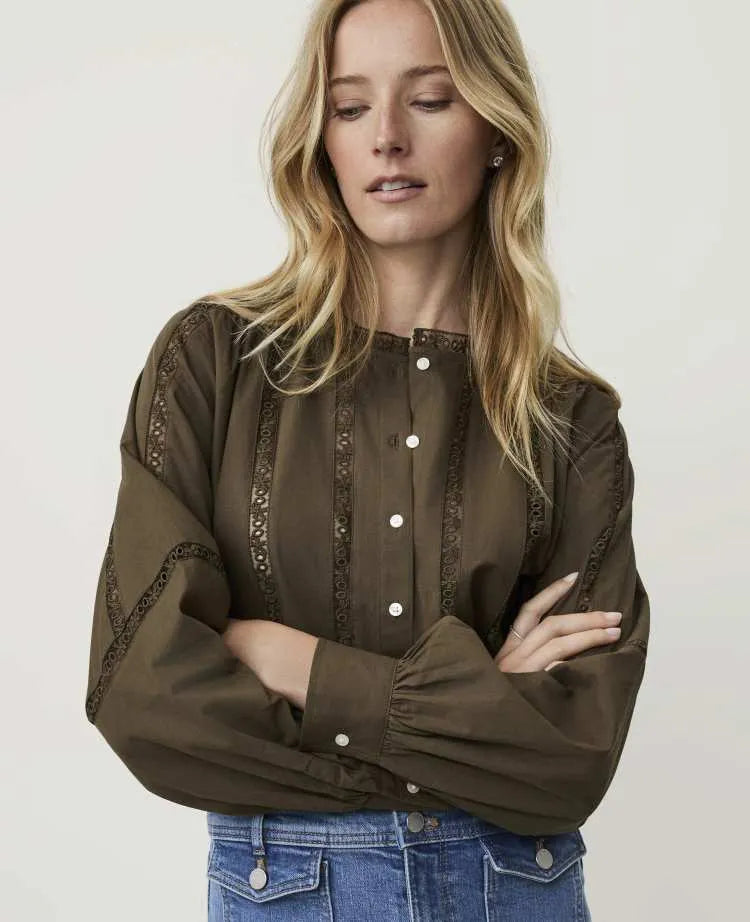 Weekend Lace Trim Blouse