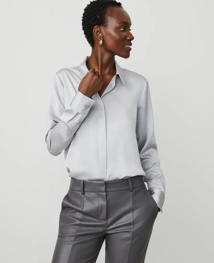 Petite Modern Shirt in Satin