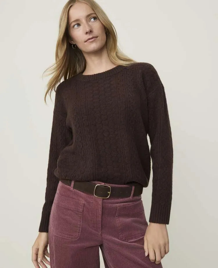 Weekend Mixed Stitch Crew Neck Sweater