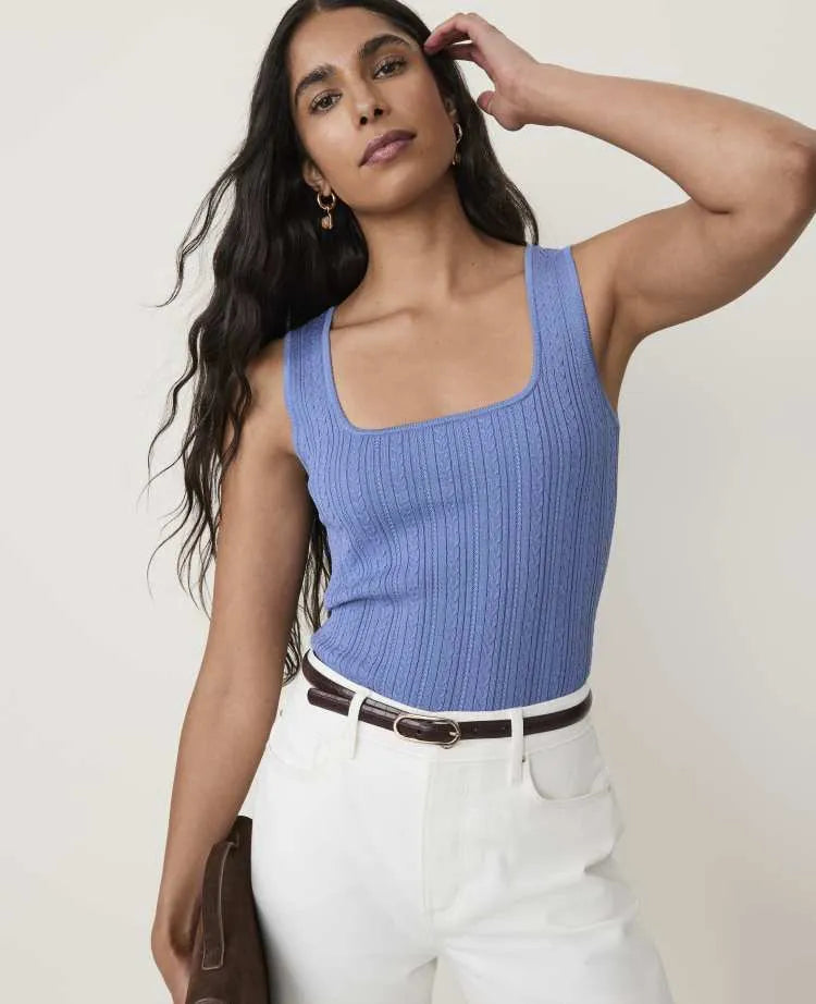Mixed Stitch Sweater Shell