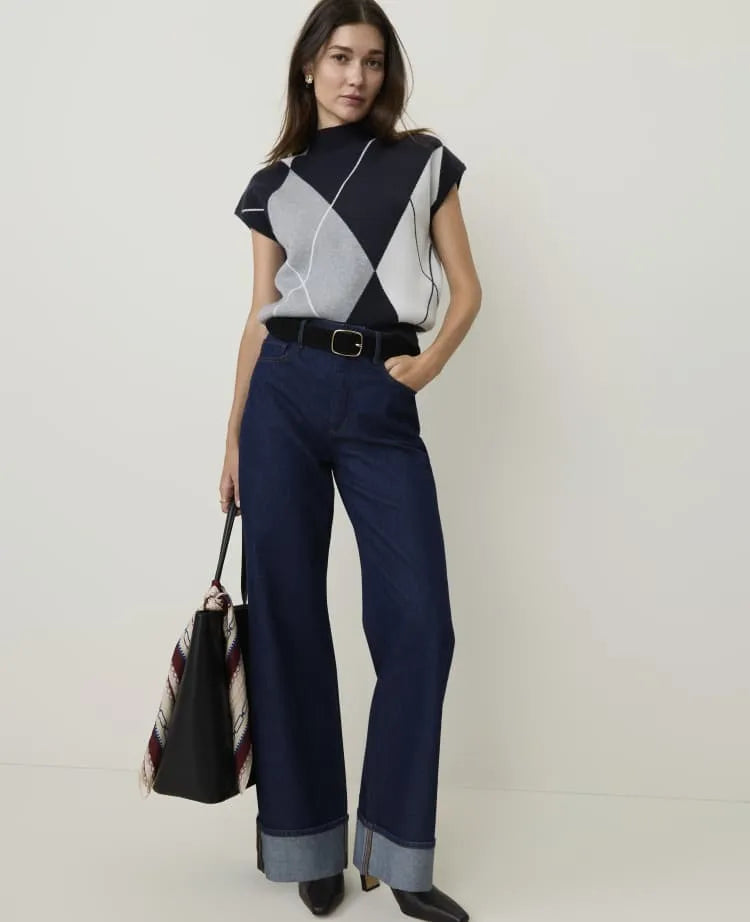 The Cuffed Wide-Leg Jean