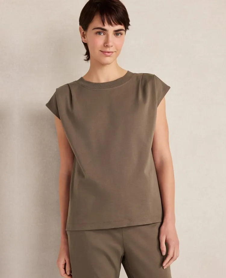 Haven Well Within Organic Cotton Interlock Pleated Tee