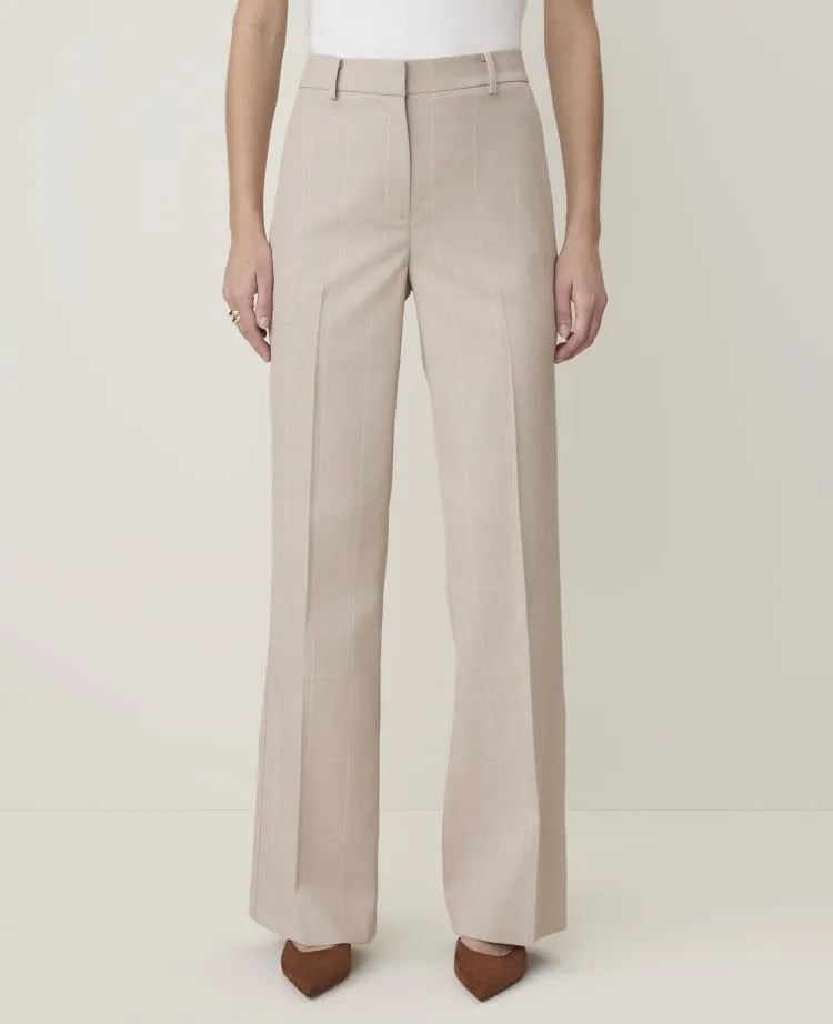 The Petite Windowpane Modern Trouser — Curvy Fit