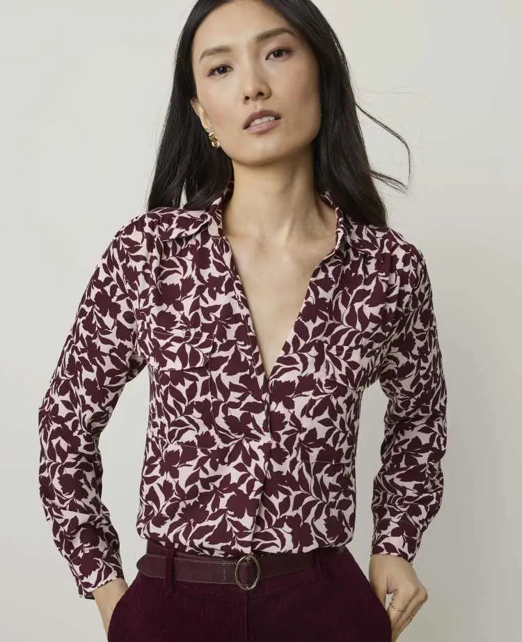 Petite Floral Camp Shirt