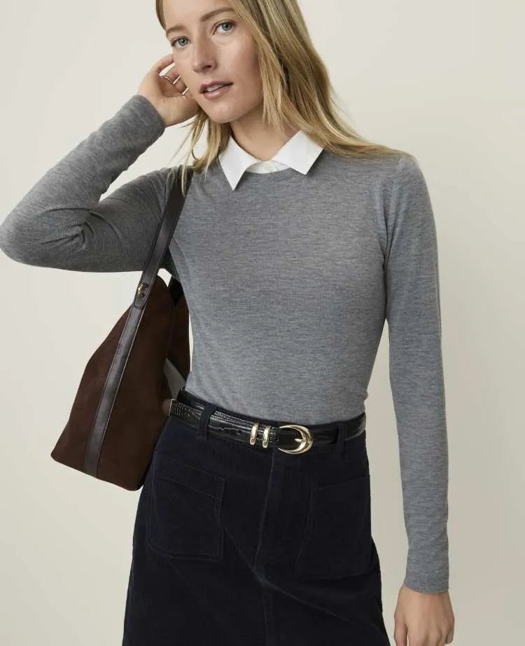 Petite Weekend Layered Mixed Media Top