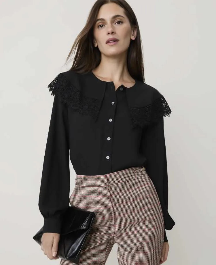 Lace Cape Collar Blouse