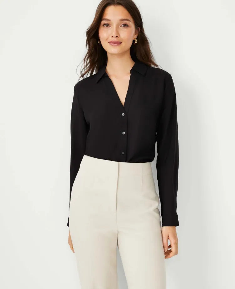 Petite Essential Shirt in Satin