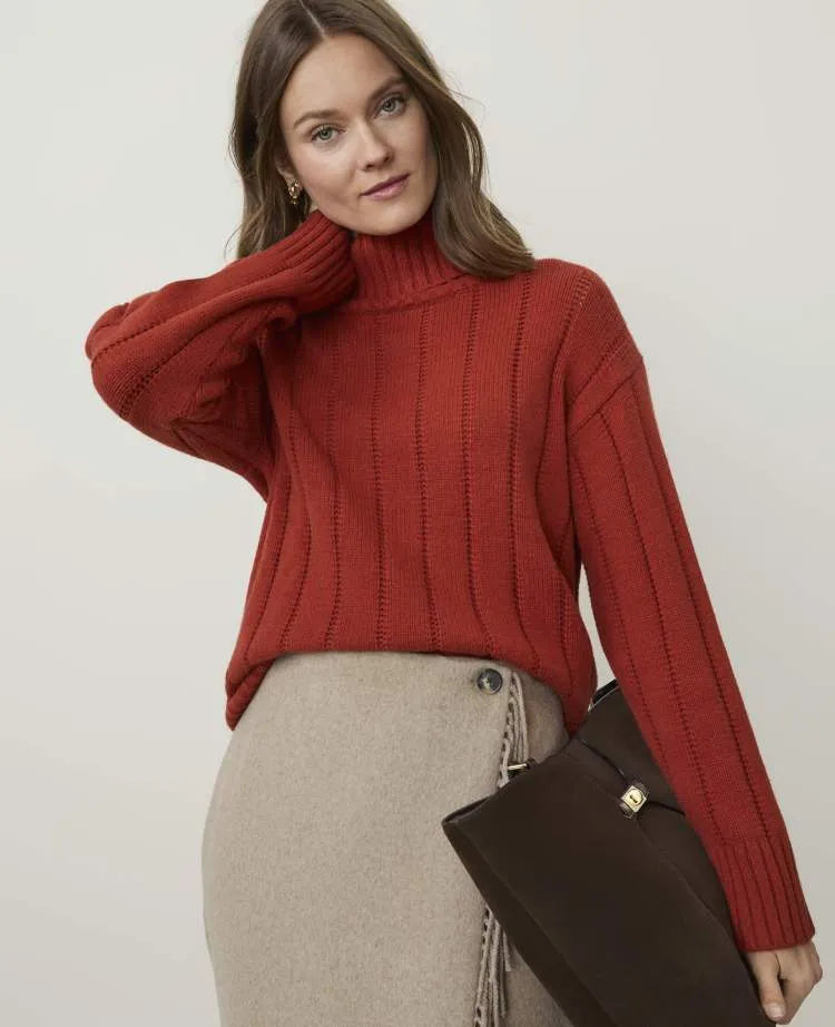 Ribbed Turtleneck Sweater
